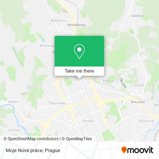 Карта Moje Nová práce