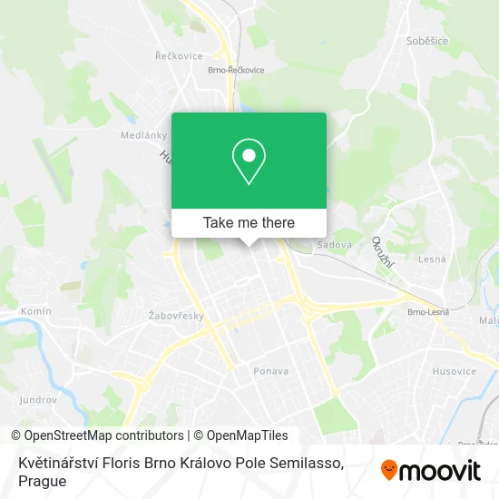 Květinářství Floris Brno Královo Pole Semilasso map