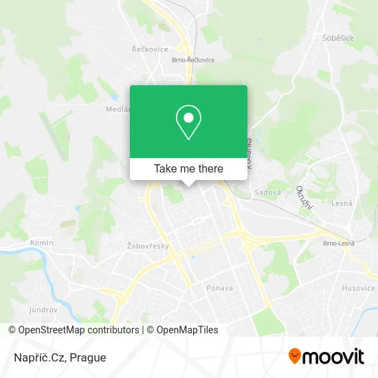 Карта Napříč.Cz