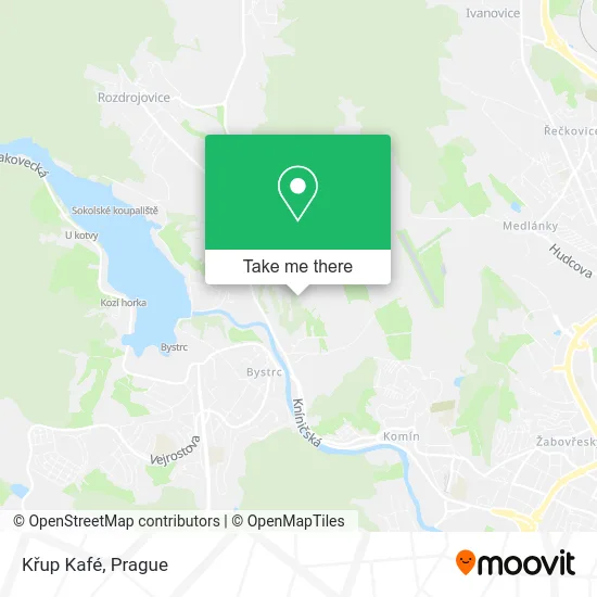 Křup Kafé map