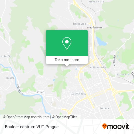 Карта Boulder centrum VUT