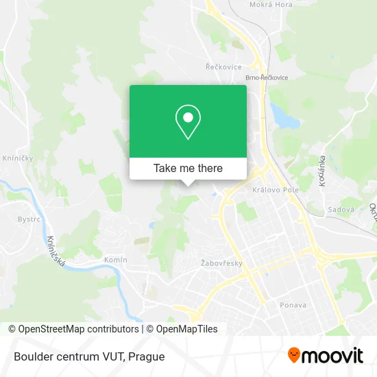 Карта Boulder centrum VUT