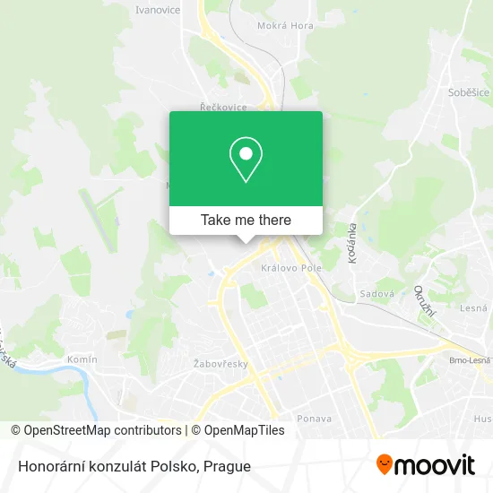 Карта Honorární konzulát Polsko