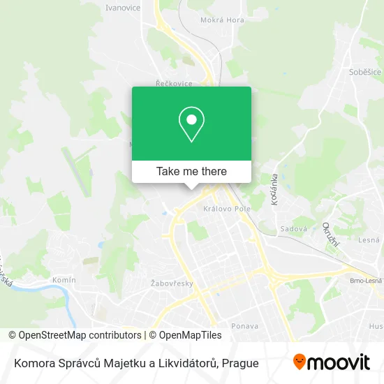 Карта Komora Správců Majetku a Likvidátorů