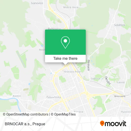 Карта BRNOCAR a.s.
