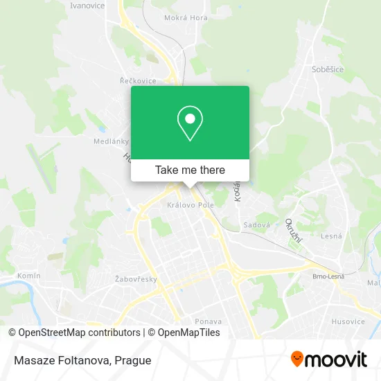 Карта Masaze Foltanova