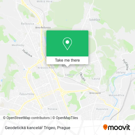 Карта Geodetická kancelář Trigeo