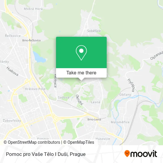 Карта Pomoc pro Vaše Tělo I Duši