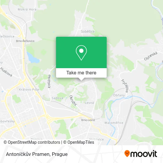 Карта Antoníčkův Pramen