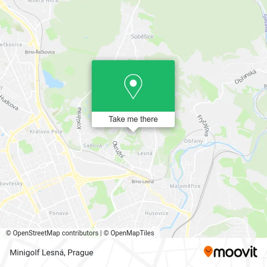 Карта Minigolf Lesná