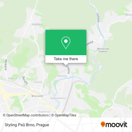 Карта Styling Psů Brno