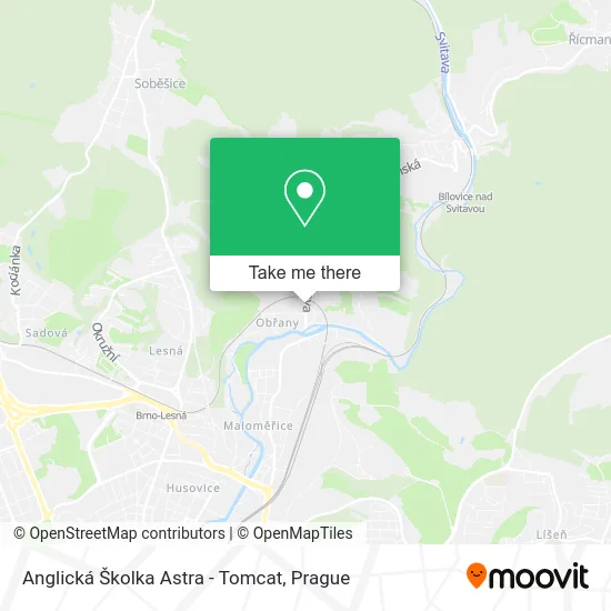 Карта Anglická Školka Astra - Tomcat