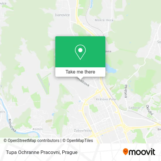 Карта Tupa Ochranne Pracovni