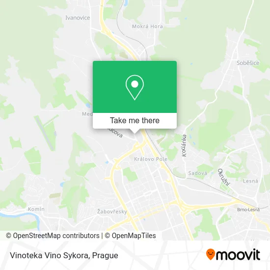 Карта Vinoteka Vino Sykora