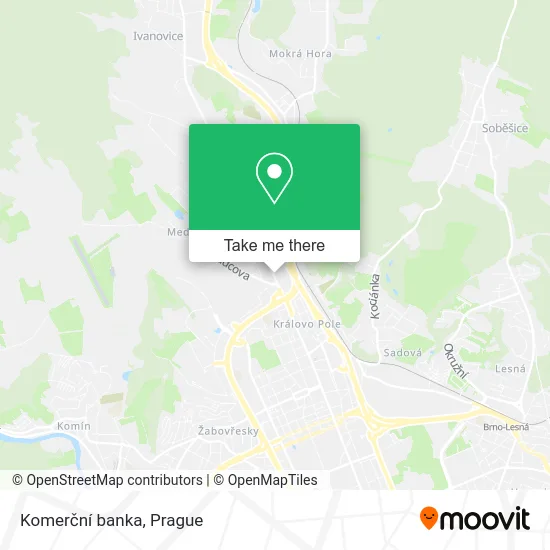 Карта Komerční banka