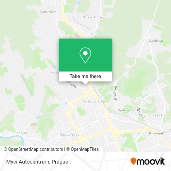 Карта Mycí Autocentrum