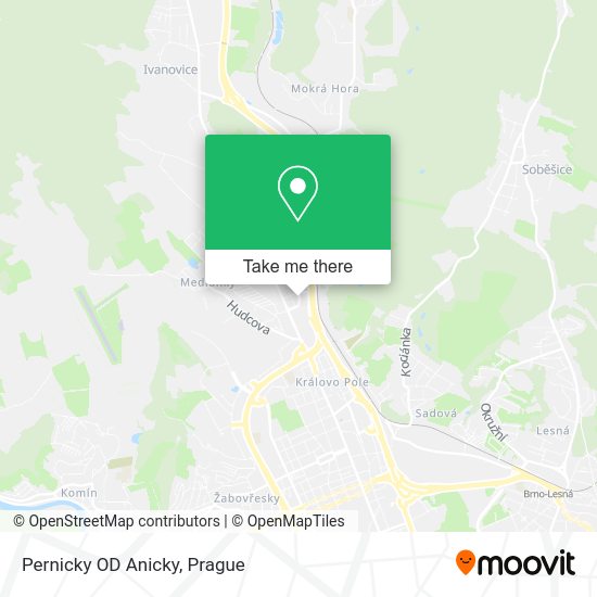 Карта Pernicky OD Anicky