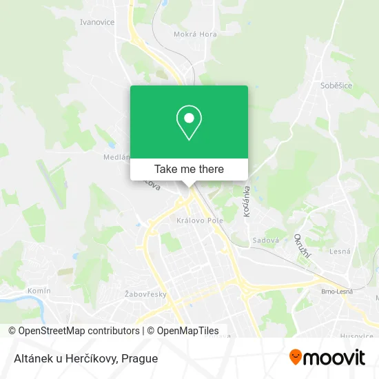 Карта Altánek u Herčíkovy