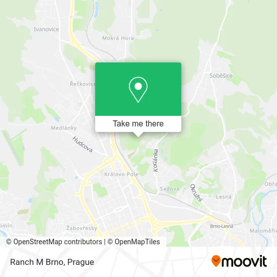 Ranch M Brno map