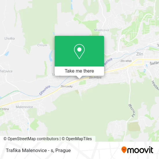 Карта Trafika Malenovice - s