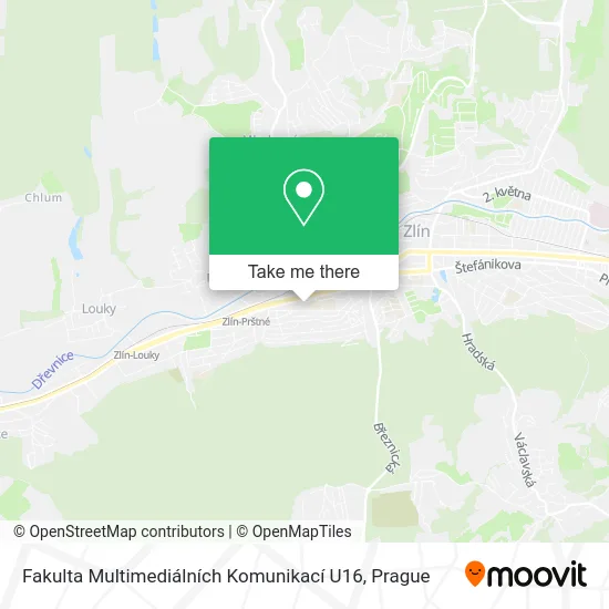 Карта Fakulta Multimediálních Komunikací U16