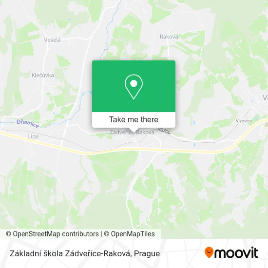 Карта Základní škola Zádveřice-Raková