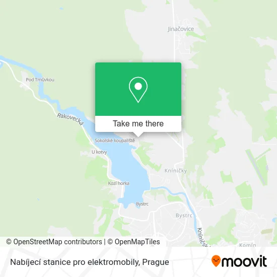Карта Nabíjecí stanice pro elektromobily