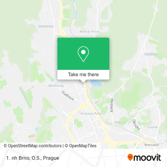 Карта 1. nh Brno, O.S.