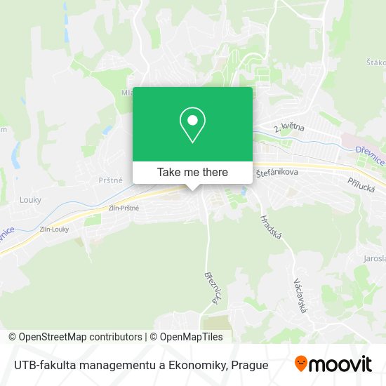 Карта UTB-fakulta managementu a Ekonomiky