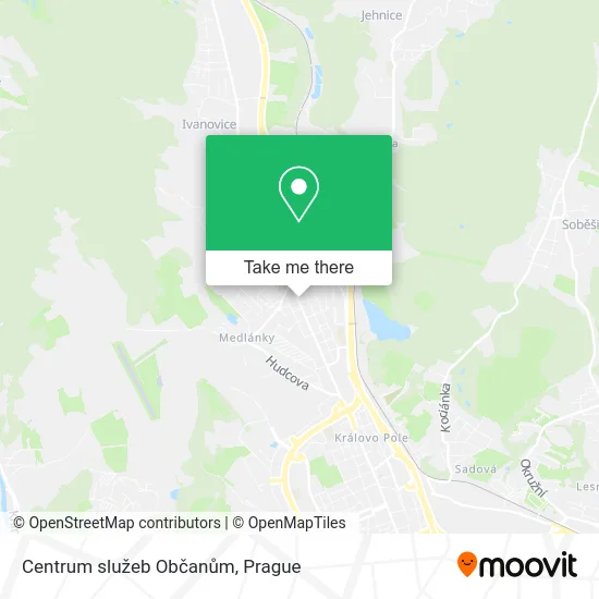 Карта Centrum služeb Občanům