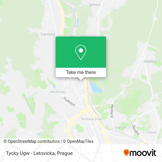 Карта Tycky Ugw - Letovicka