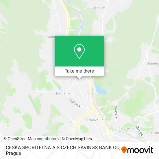 Карта CESKA SPORITELNA A S CZECH SAVINGS BANK CO