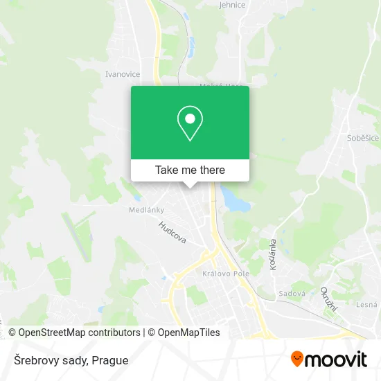 Карта Šrebrovy sady