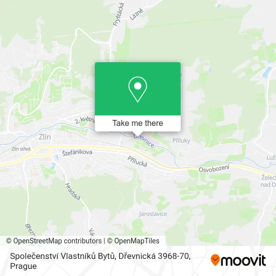 Карта Společenství Vlastníků Bytů, Dřevnická 3968-70