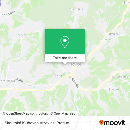 Карта Skautská Klubovna Vizovice