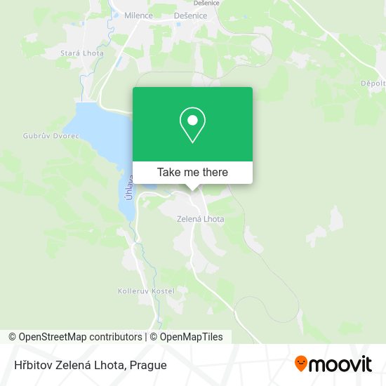 Карта Hřbitov Zelená Lhota