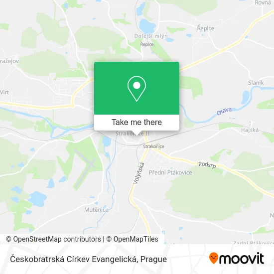 Карта Českobratrská Církev Evangelická