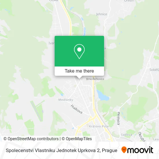 Карта Spolecenstvi Vlastniku Jednotek Uprkova 2