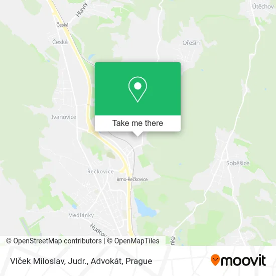 Карта Vlček Miloslav, Judr., Advokát