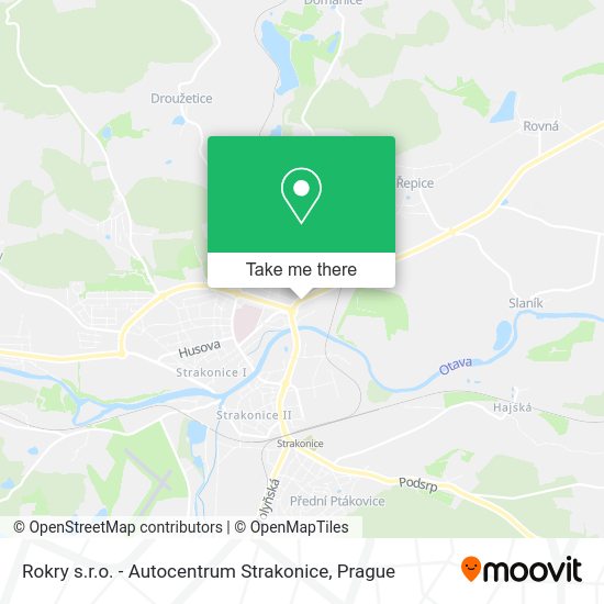 Карта Rokry s.r.o. - Autocentrum Strakonice