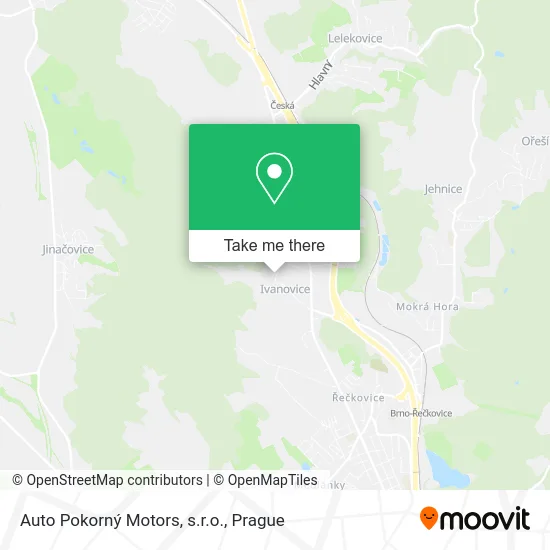 Карта Auto Pokorný Motors, s.r.o.