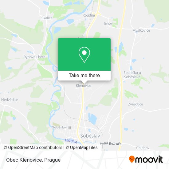 Карта Obec Klenovice