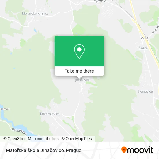 Карта Mateřská škola Jinačovice