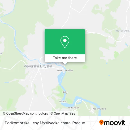 Карта Podkomorske Lesy Myslivecka chata