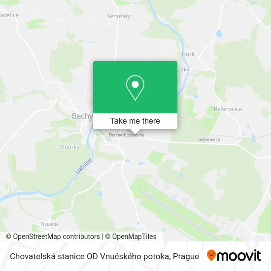 Карта Chovatelská stanice OD Vnučského potoka