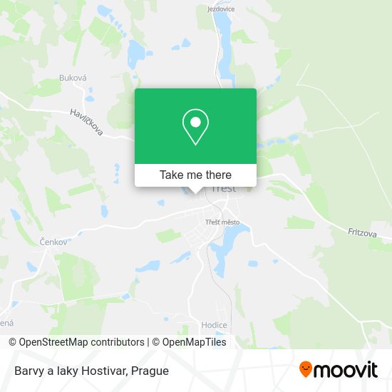Карта Barvy a laky Hostivar