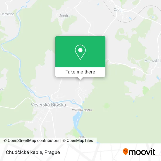 Карта Chudčická kaple