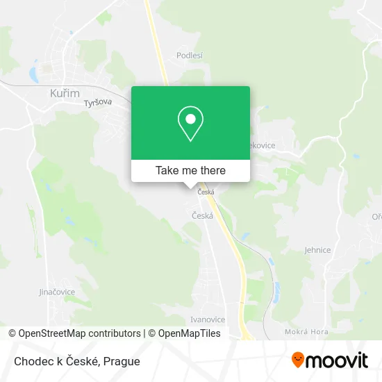Карта Chodec k České