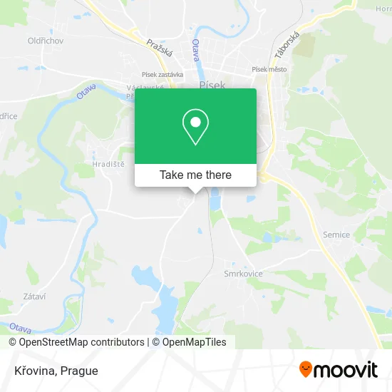 Křovina map