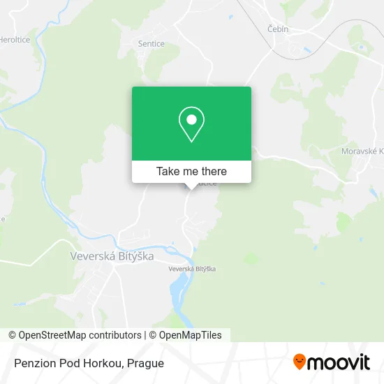 Карта Penzion Pod Horkou